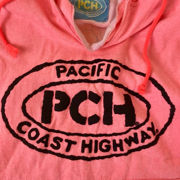Rad vintage hot pink Pacific Coast Highway hoodie. - Picture 2 of 4